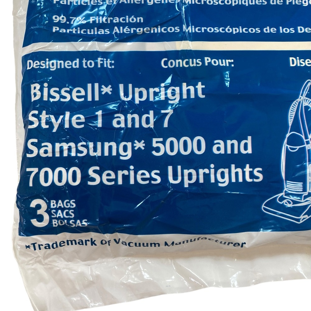 6 Vacuum Bags‎ Enviro Care Bissell Uprights Style 1 & 7 Samsung 5000 & 7000 NOS - Picture 2 of 8